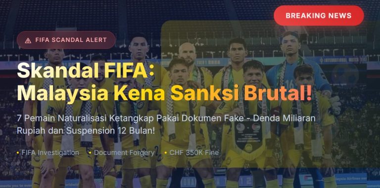 Skandal FIFA: Malaysia Kena Sanksi Berat Gara-gara Dokumen Palsu - 7 Pemain Naturalisasi Terancam!