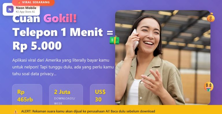 Telepon 1 Menit Auto Dapat Rp 5 Ribu dari Aplikasi Viral Ini