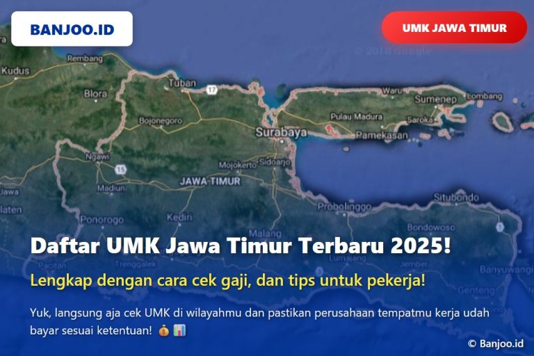 Daftar UMK Jawa Timur 2025 Terbaru: Surabaya Rp4,9 Juta, Cek Kabupaten/Kotamu!