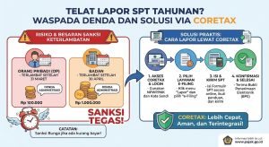 Waspadai Sanksi Denda Akibat Terlambat Lapor SPT Tahunan Serta Panduan Praktis Menggunakan Sistem Coretax Terbaru