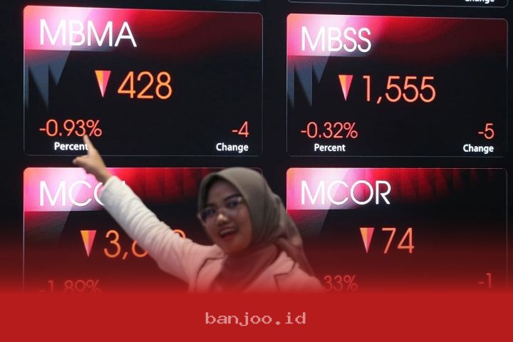 Indeks Harga Saham Gabungan Melemah 0,61 Persen Pada Perdagangan Hari Ini