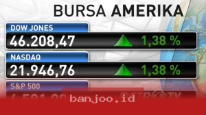 Indeks Saham Wall Street Turun 0,5% Setelah Pernyataan Trump soal Iran Gagal Memihak Negosiasi Damai