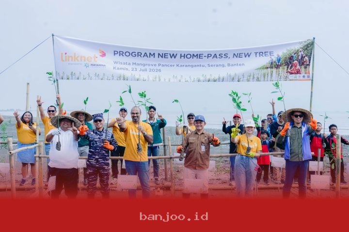 Linknet Dukung Rehabilitasi Ekosistem Pesisir Serang Melalui Penanaman Lebih dari 5.000 Bibit Mangrove